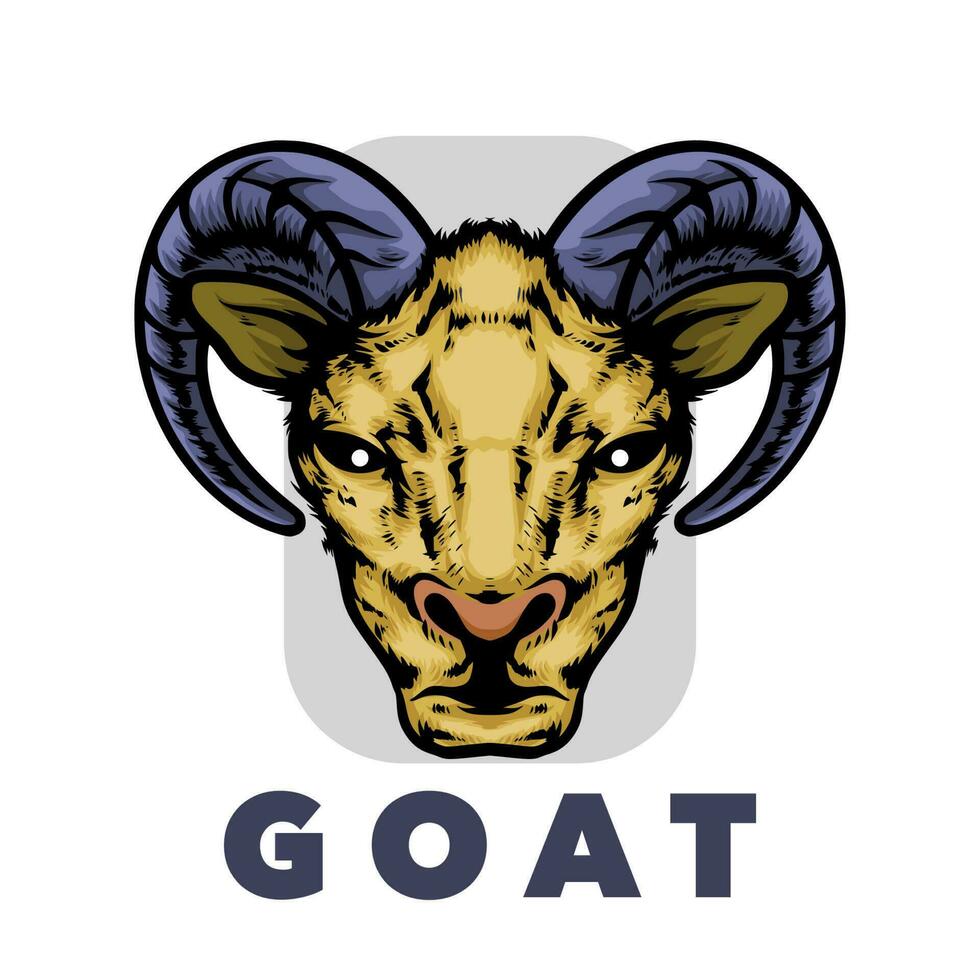 Goat head mascot vector