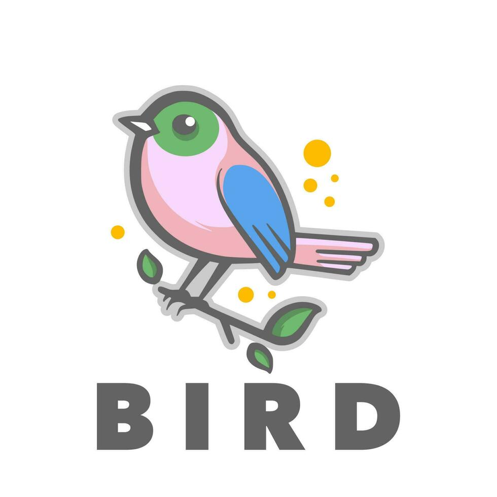 Bird simple logo vector