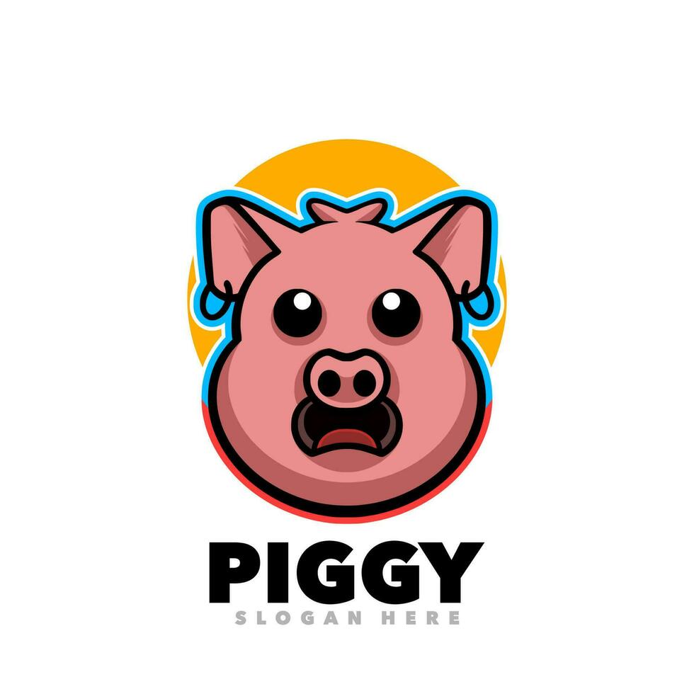 Pig head logo vector