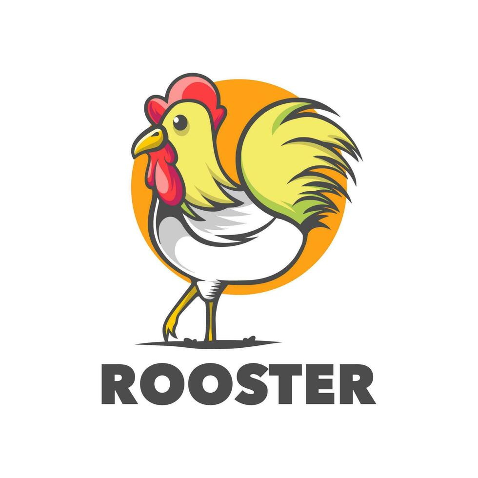 Rooster mascot logo vector