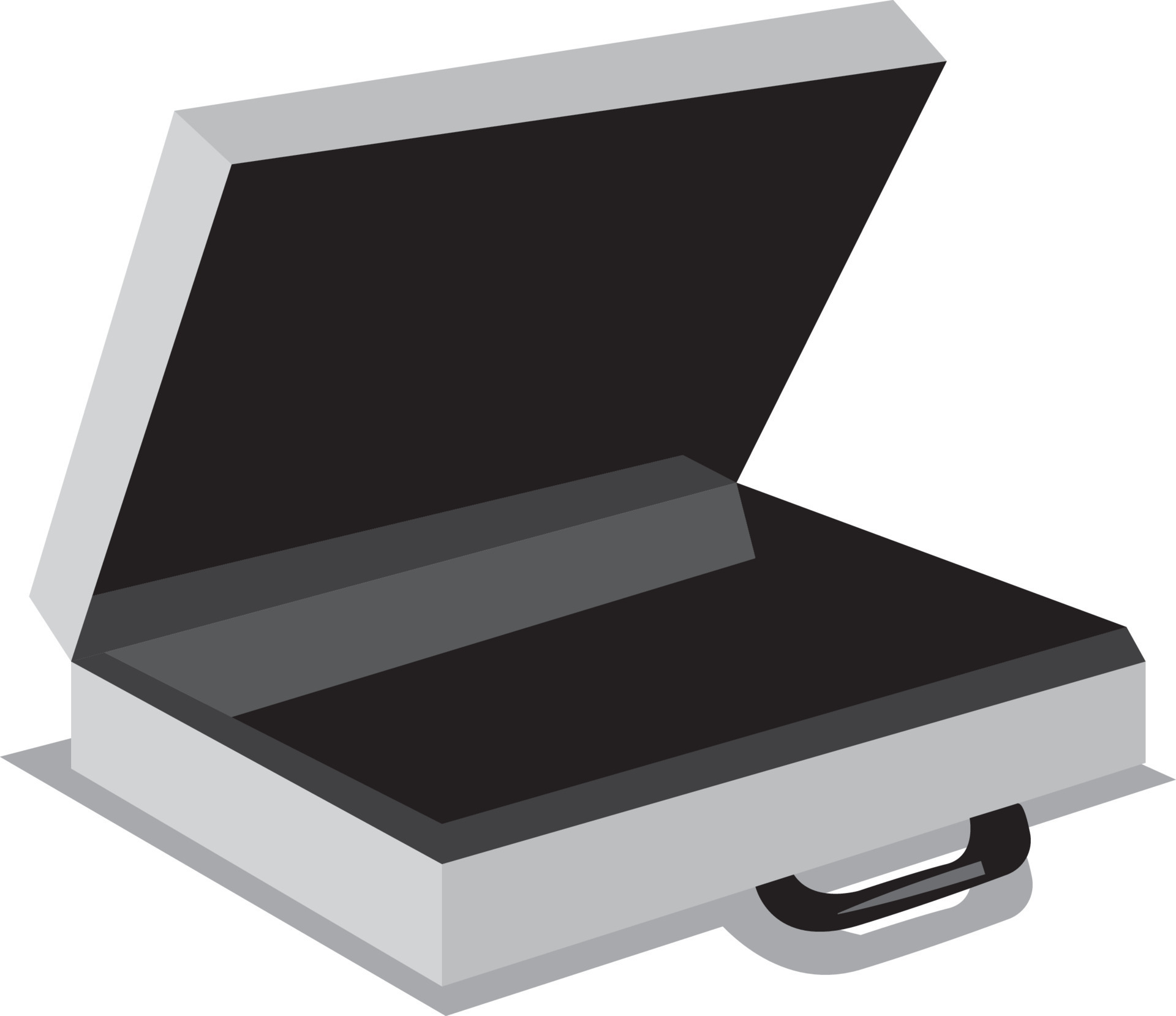 Open and Empty Briefcase 23864788 Vector Art at Vecteezy