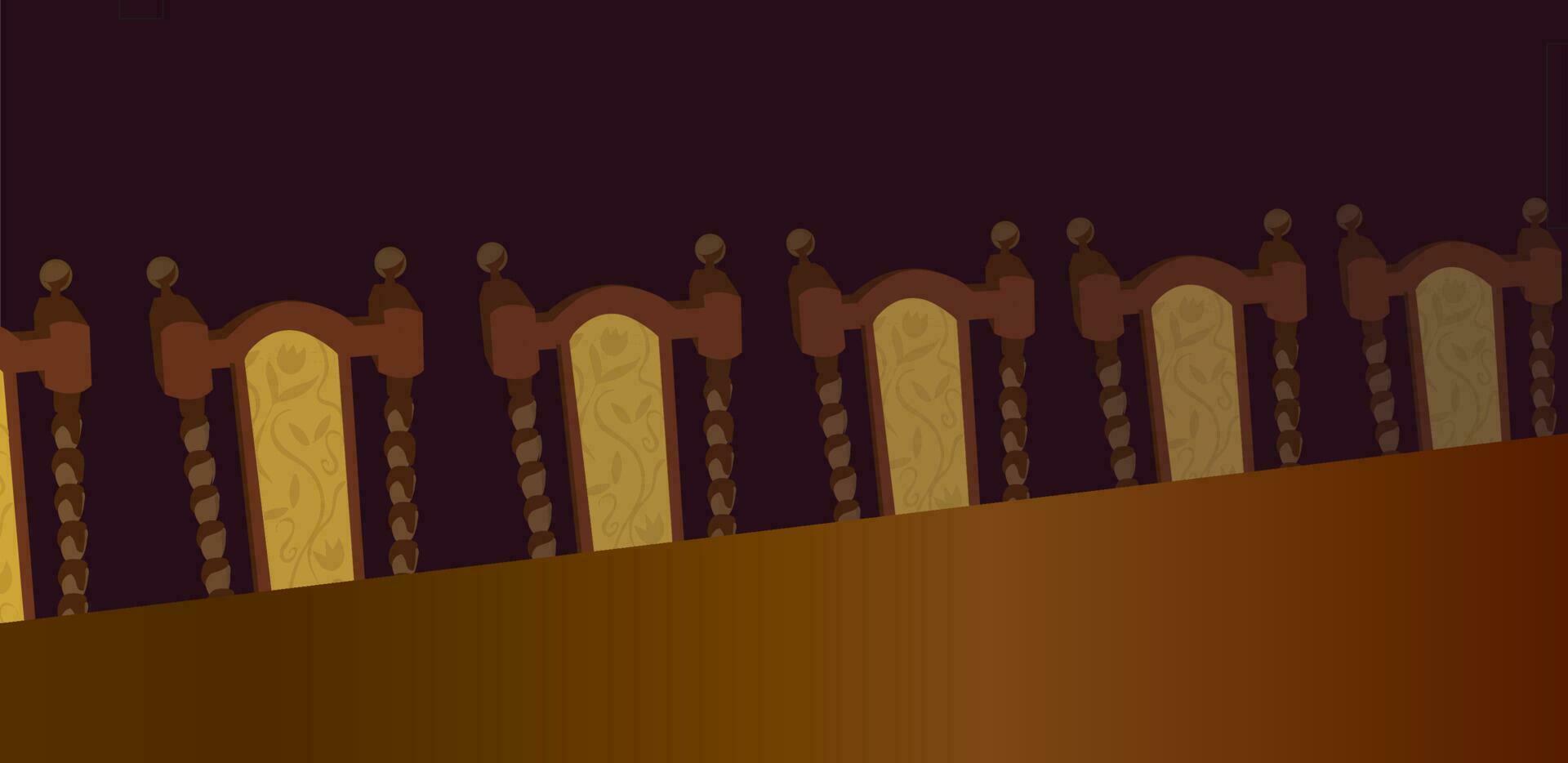 Victorian Dining Room Table and Chairs vector