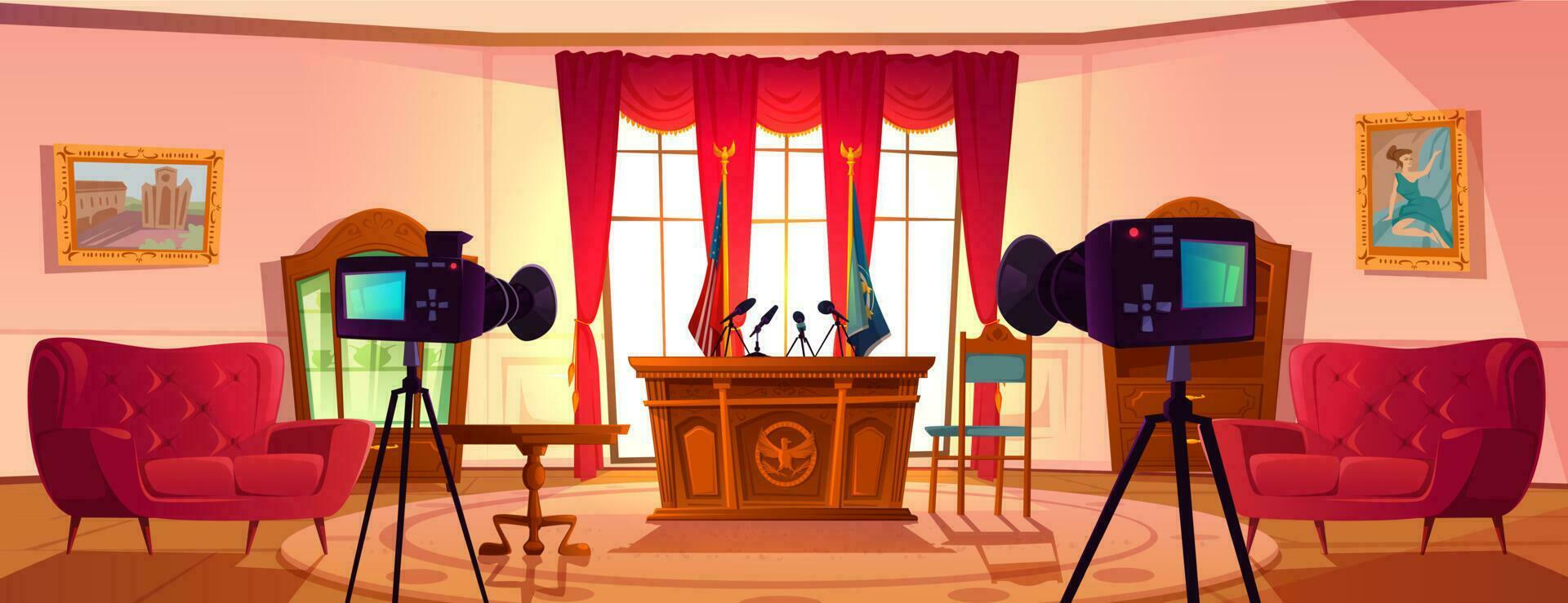 Empty conference room for president negotiations vector
