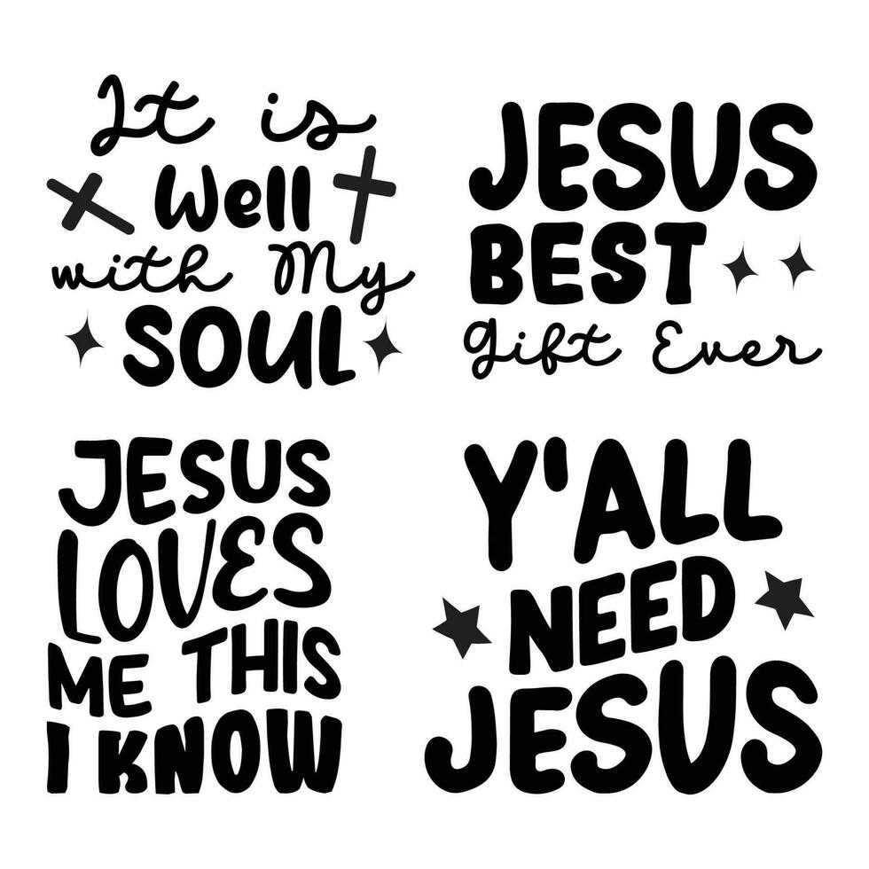 Jesus T-shirt Design Bundle vector