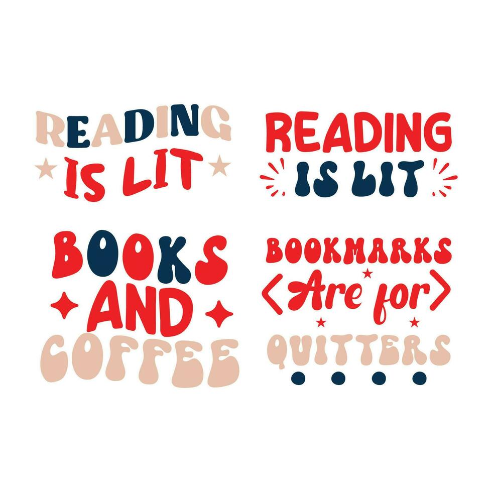 Reading book t shirt design bundle vector