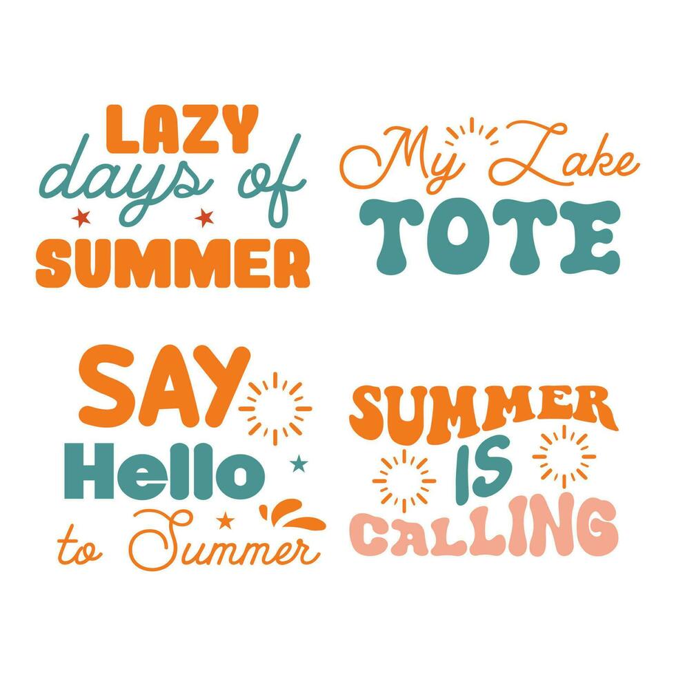 summer t shirt design bundle vector