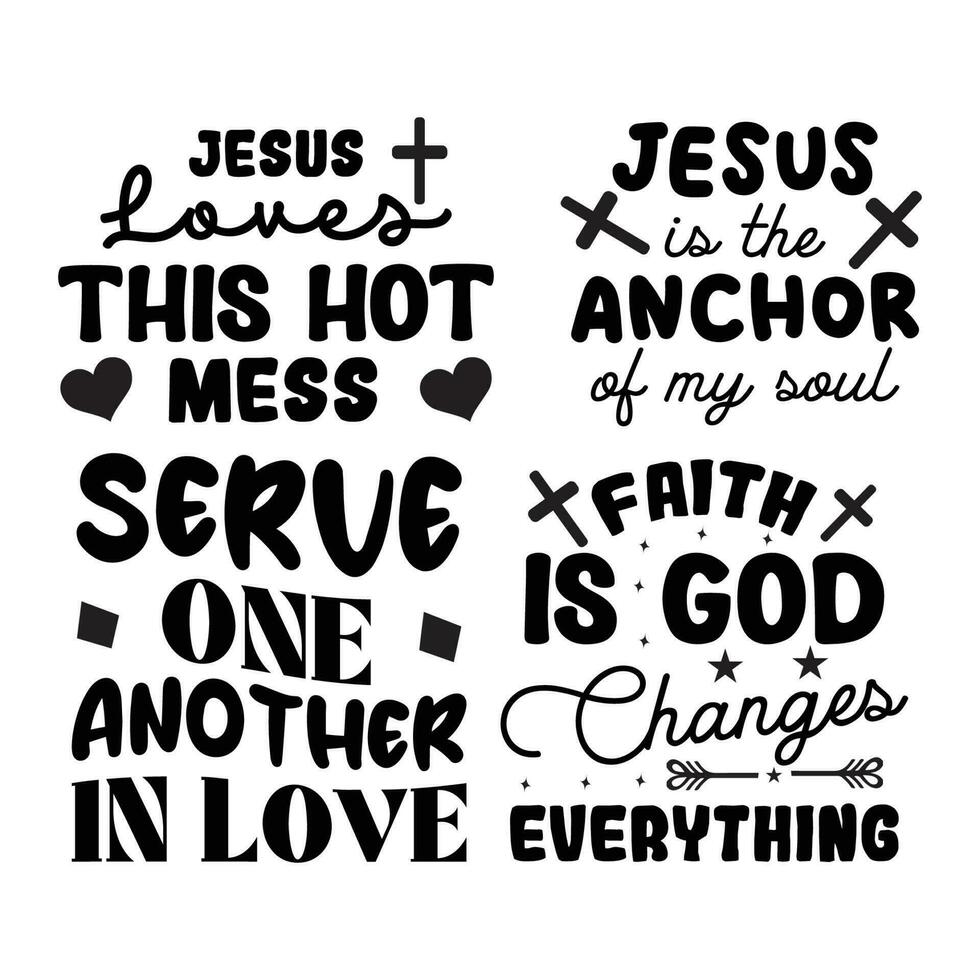 Jesus T-shirt Design Bundle vector