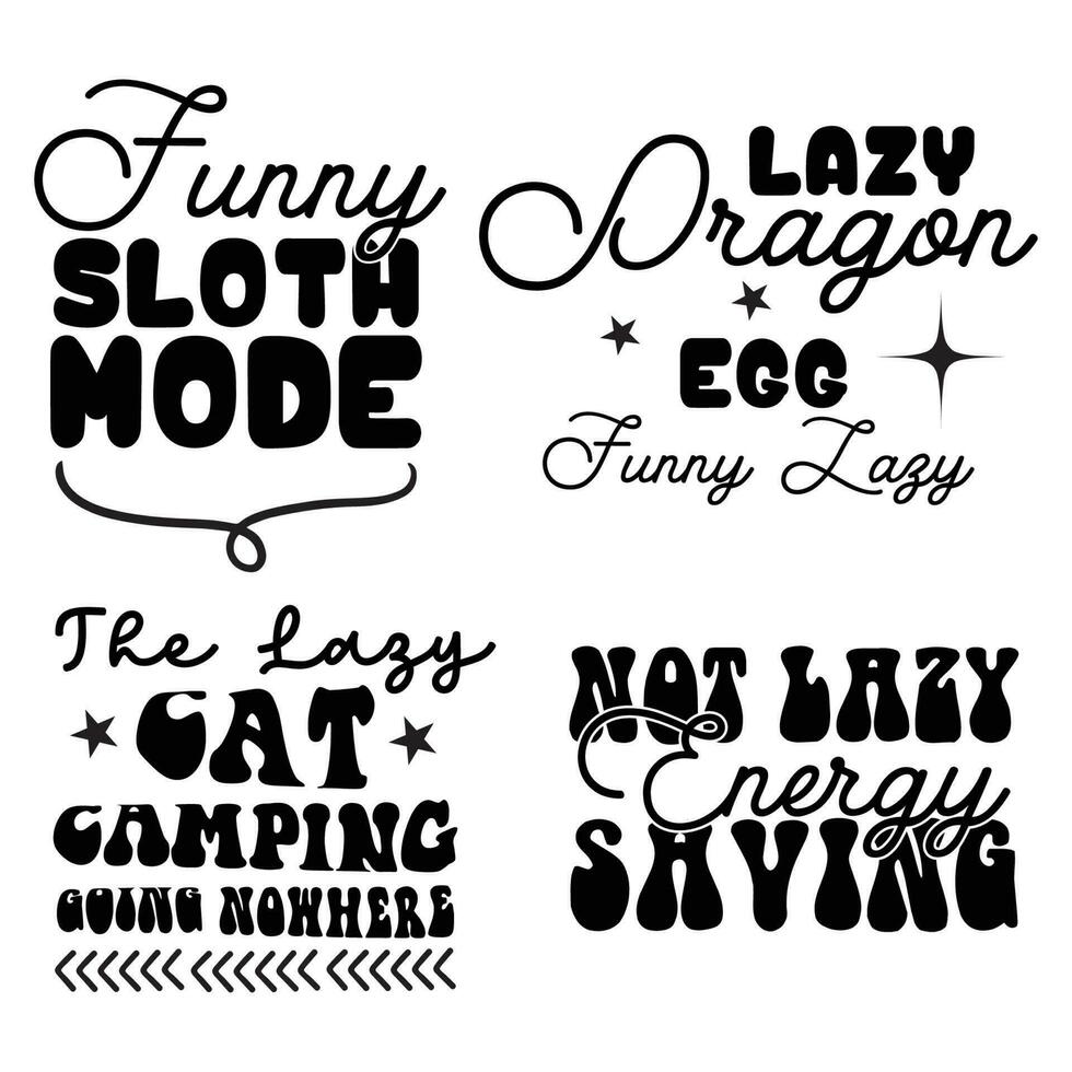 lazy t shirt design bundle vector