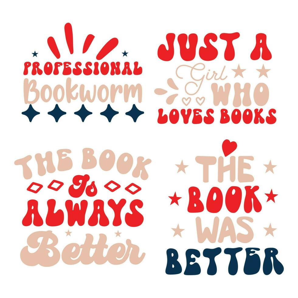 Reading book t shirt design bundle vector