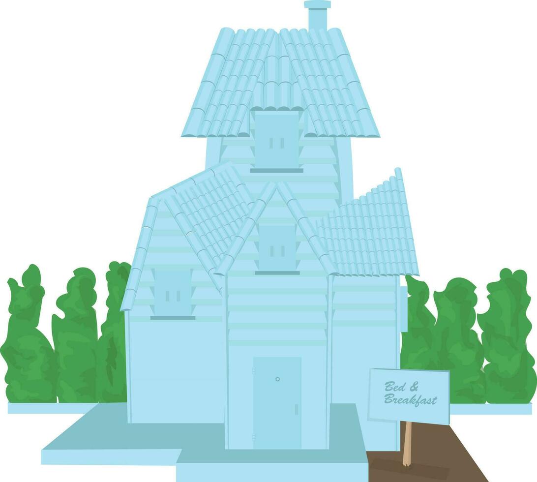 Bed and Breakfast House vector