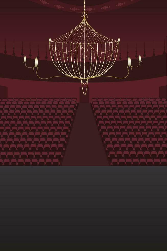 elegante sala fondo con oro candelabro vector