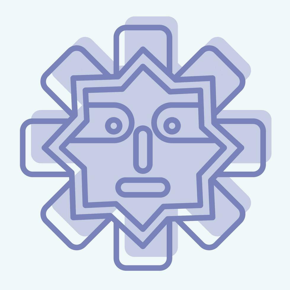 Icon Mask. related to American Indigenous symbol. two tone style. simple design editable vector