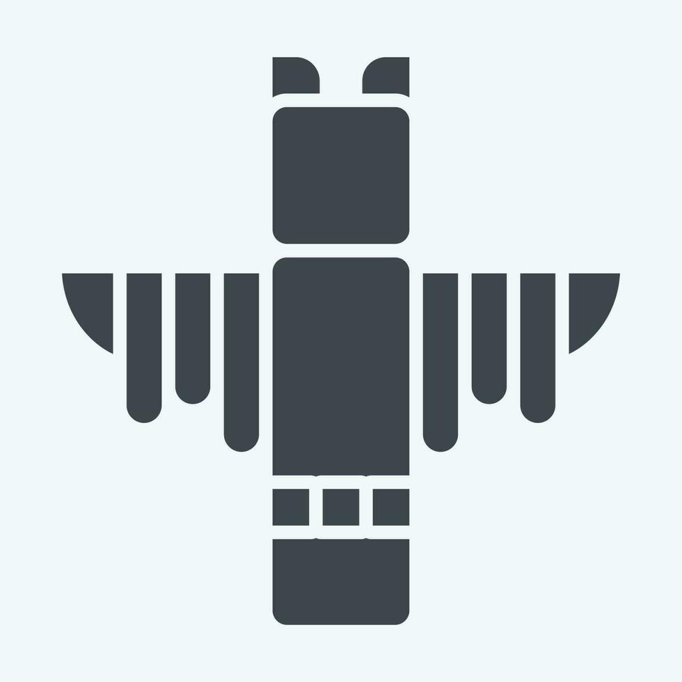Icon Totem. related to American Indigenous symbol. glyph style. simple design editable vector