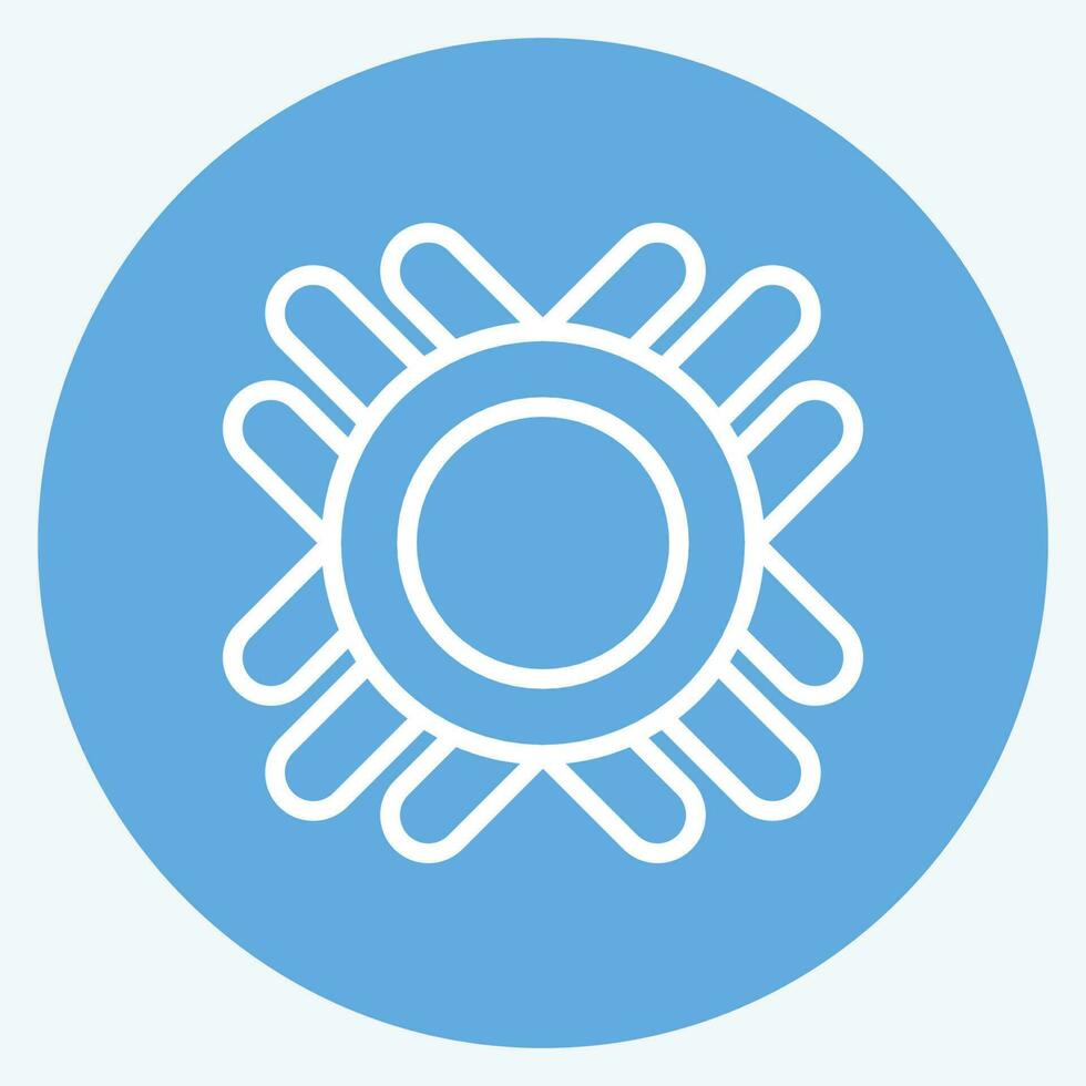 Icon Symbol. related to American Indigenous symbol. blue eyes style. simple design editable vector