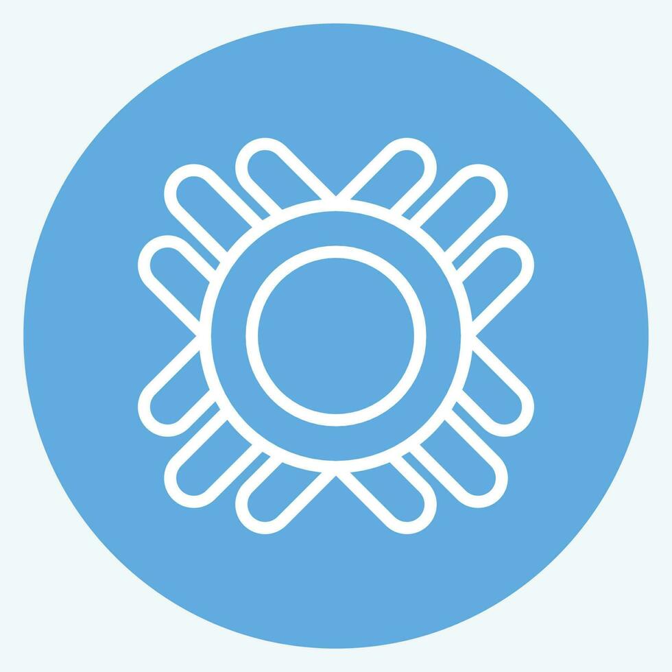 Icon Symbol. related to American Indigenous symbol. blue eyes style. simple design editable vector