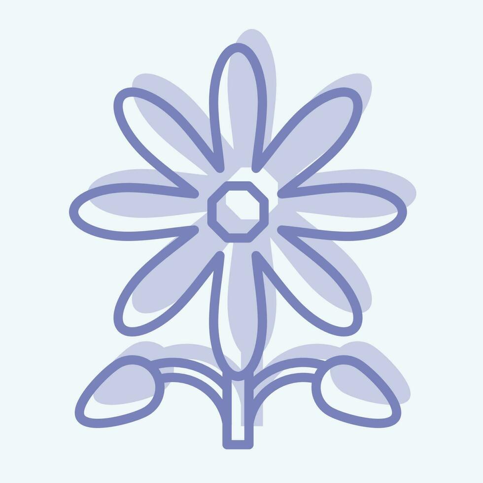 Icon Sunflower. related to American Indigenous symbol. two tone style. simple design editable vector