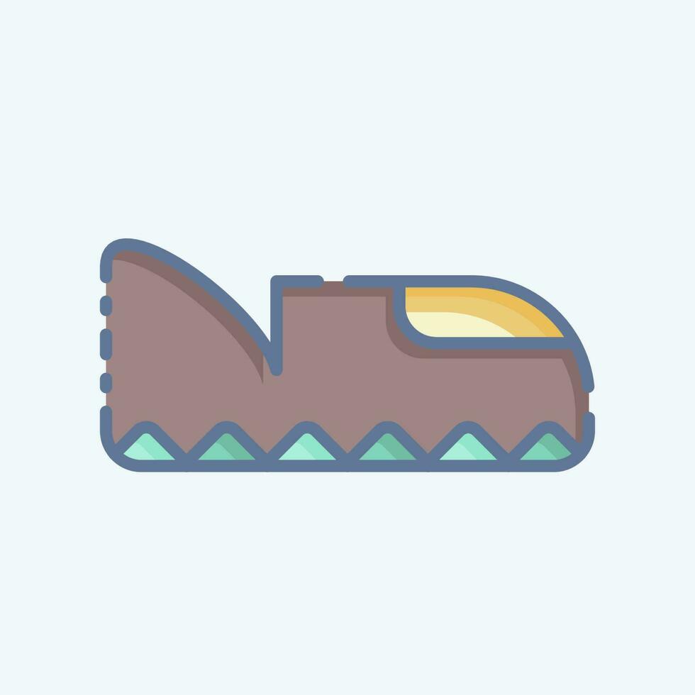 Icon Footwear. related to American Indigenous symbol. doodle style. simple design editable vector