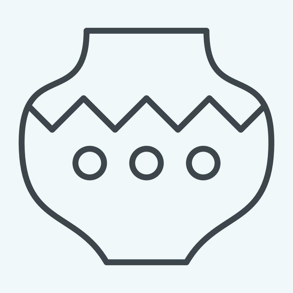 Icon Pot. related to American Indigenous symbol. line style. simple design editable vector