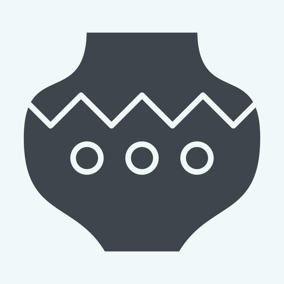 Icon Pot. related to American Indigenous symbol. glyph style. simple design editable vector