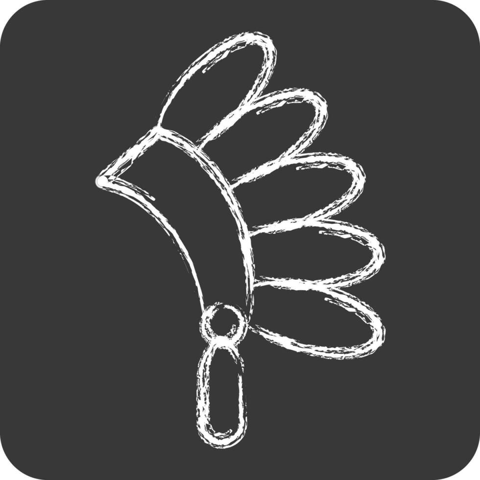 Icon Headdress. related to American Indigenous symbol. chalk Style. simple design editable vector