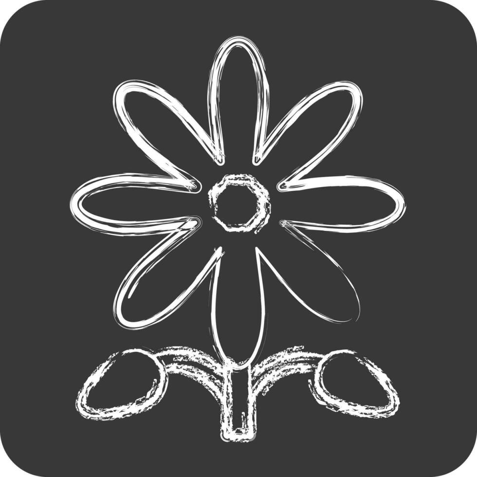 Icon Sunflower. related to American Indigenous symbol. chalk Style. simple design editable vector