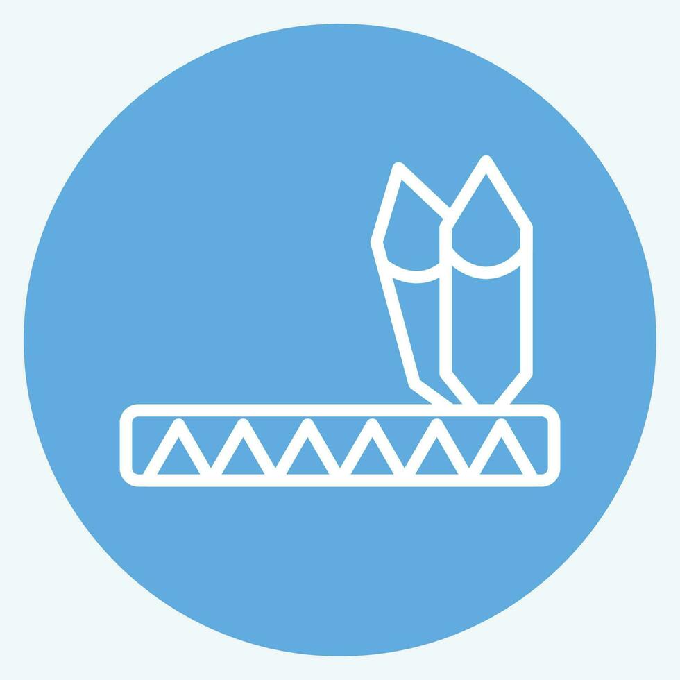 Icon Native American. related to American Indigenous symbol. blue eyes style. simple design editable vector