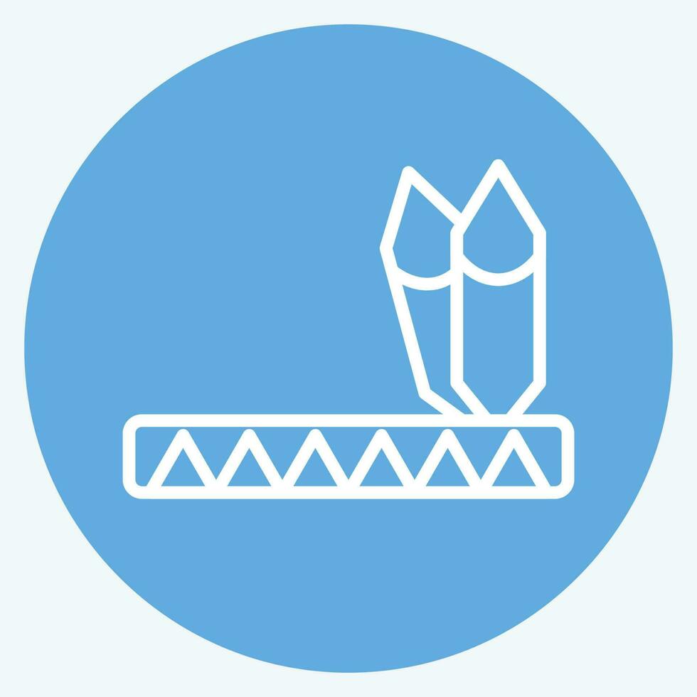 Icon Native American. related to American Indigenous symbol. blue eyes style. simple design editable vector