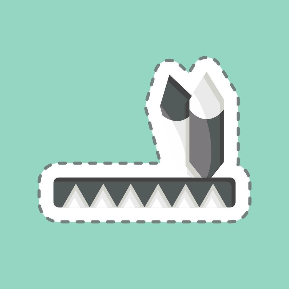 Sticker line cut Native American. related to American Indigenous symbol. simple design editable vector