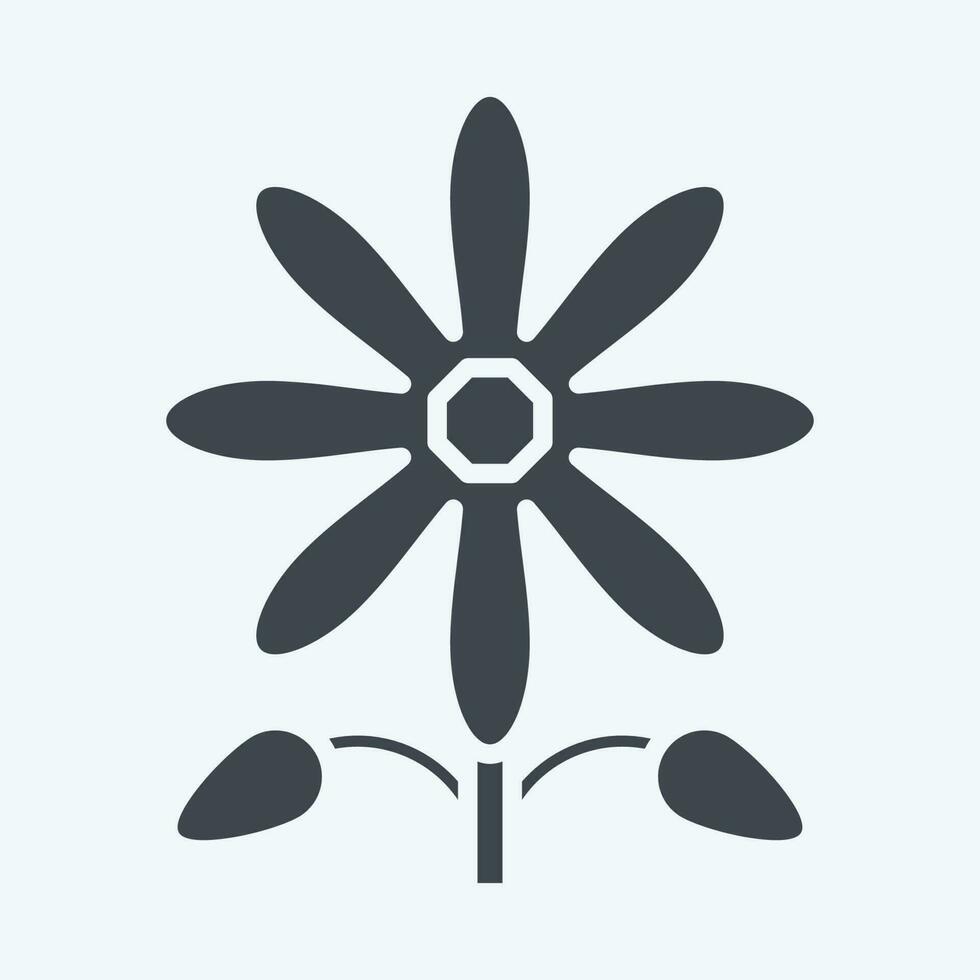 Icon Sunflower. related to American Indigenous symbol. glyph style. simple design editable vector