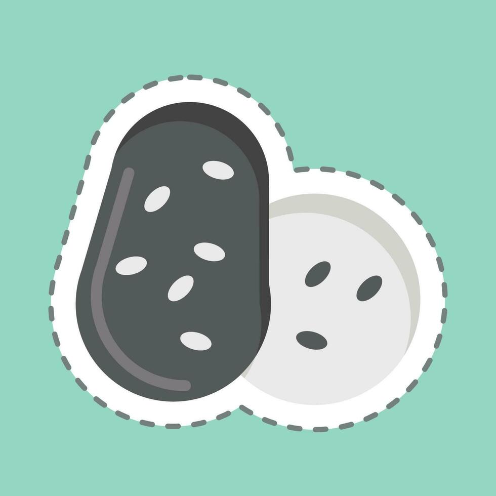Sticker line cut Potato. related to American Indigenous symbol. simple design editable vector