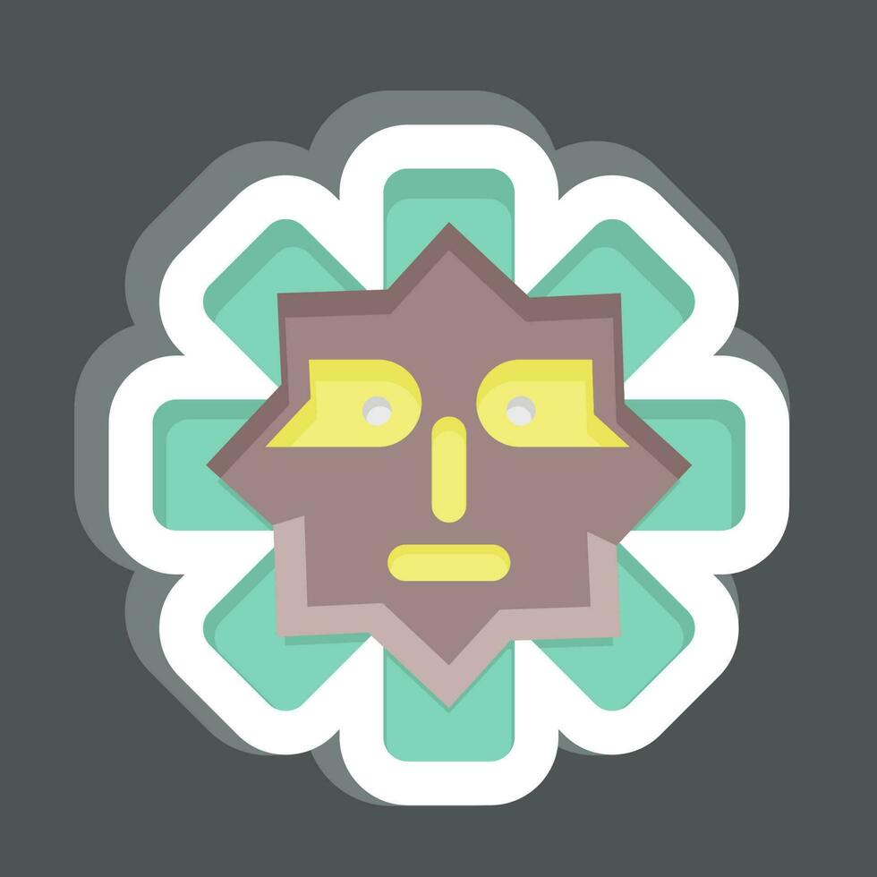 Sticker Mask. related to American Indigenous symbol. simple design editable vector