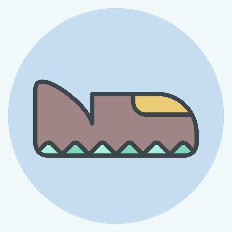 Icon Footwear. related to American Indigenous symbol. color mate style. simple design editable vector