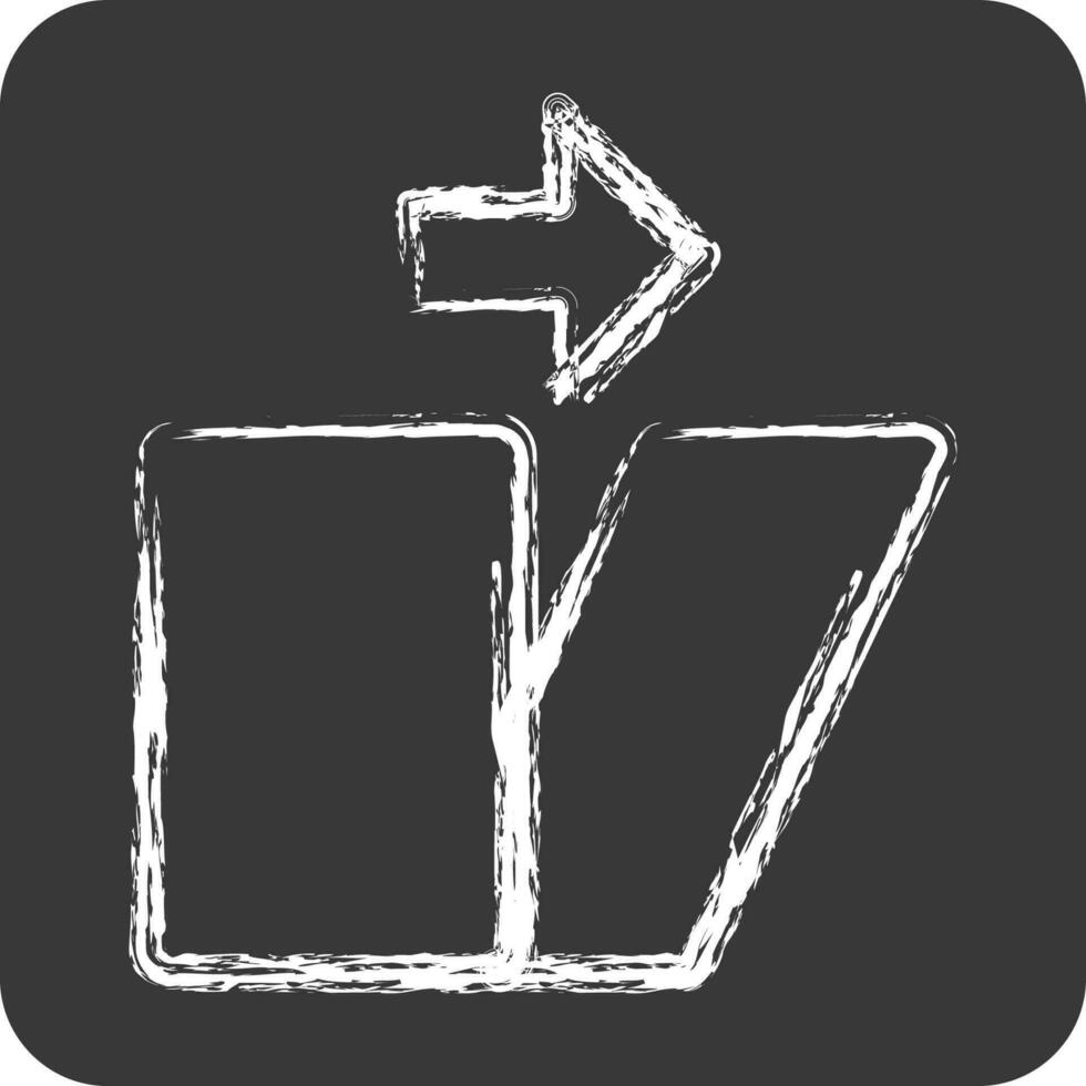 Icon Distortion. related to Graphic Design Tools symbol. chalk Style. simple design editable vector