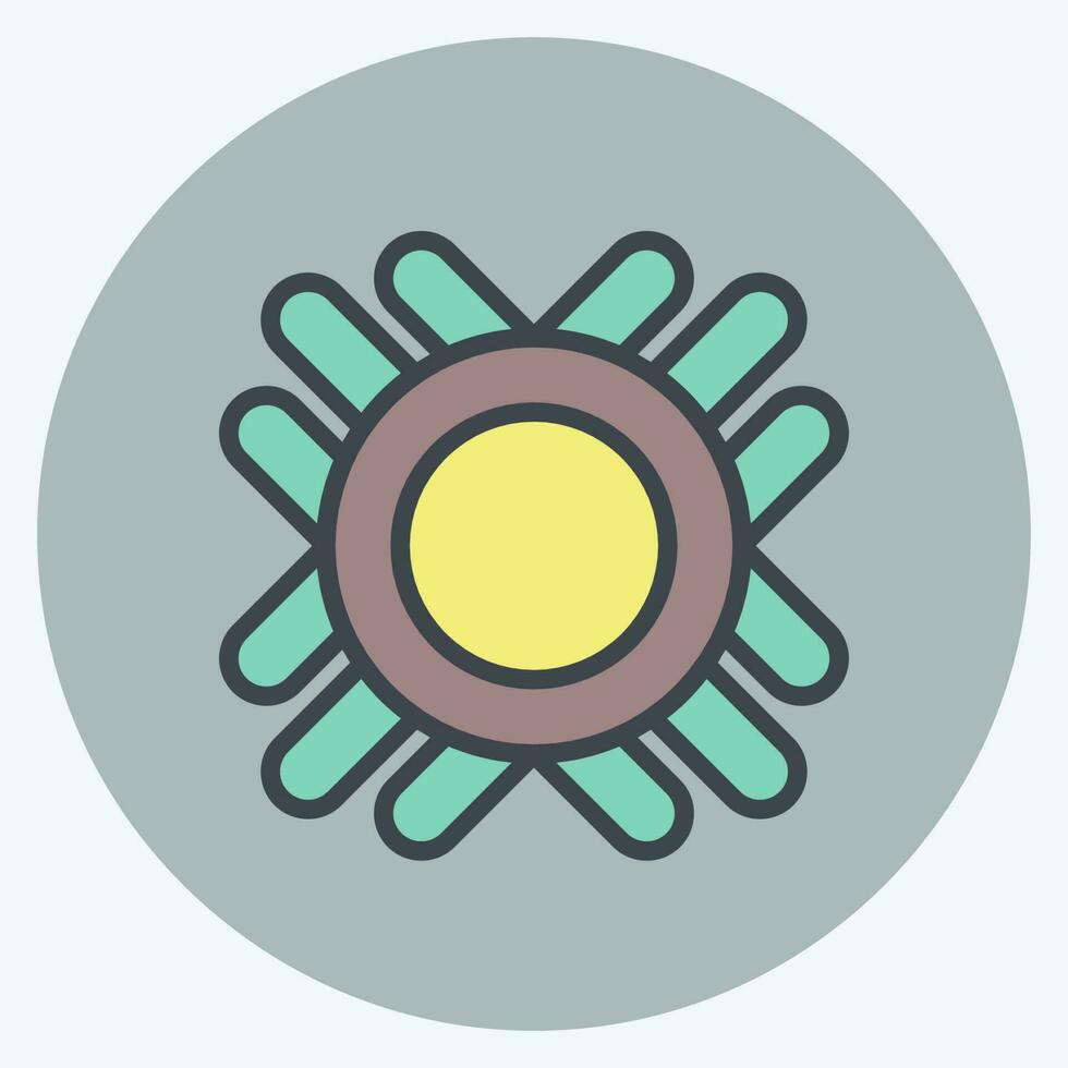 Icon Symbol. related to American Indigenous symbol. color mate style. simple design editable vector