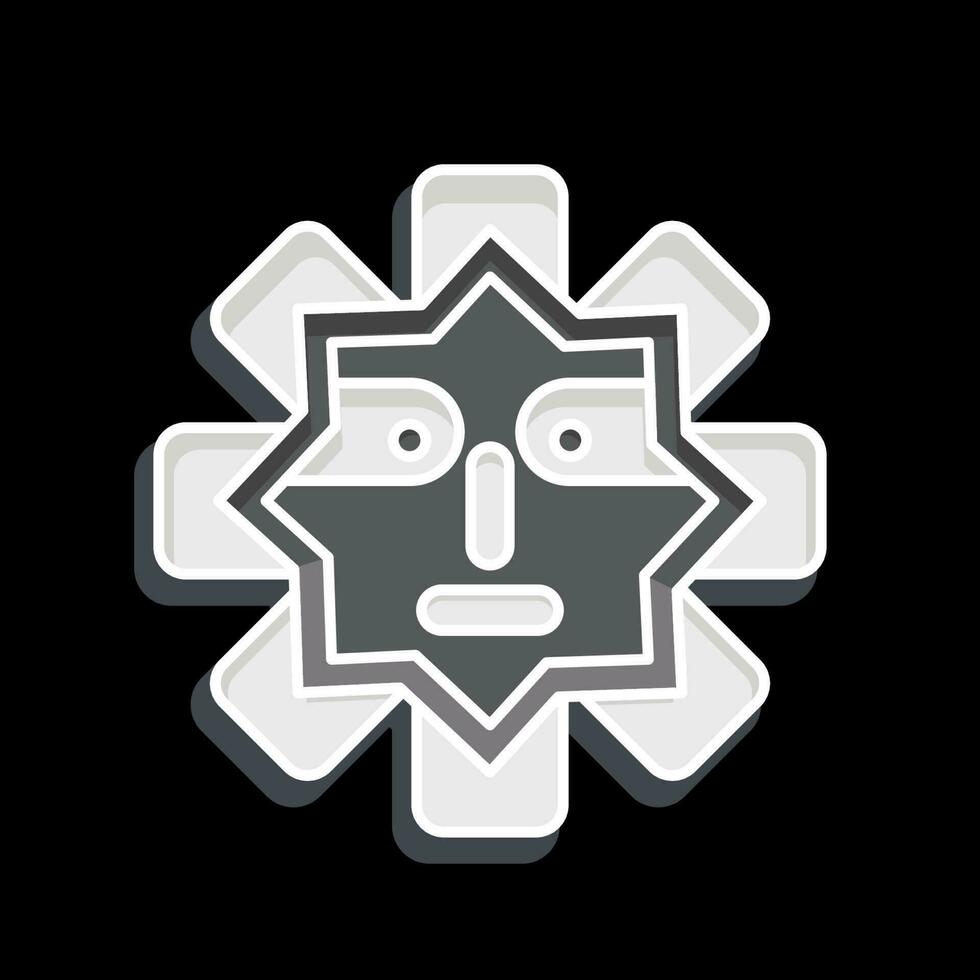 Icon Mask. related to American Indigenous symbol. glossy style. simple design editable vector