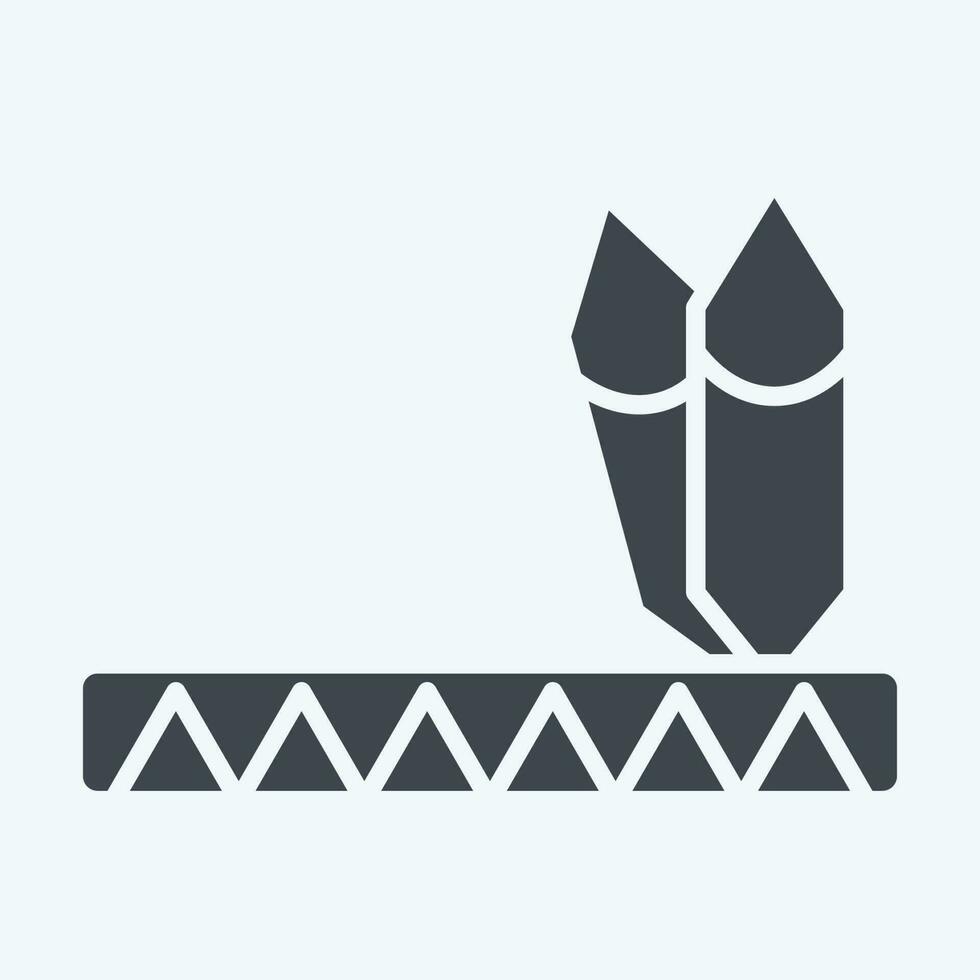 Icon Native American. related to American Indigenous symbol. glyph style. simple design editable vector