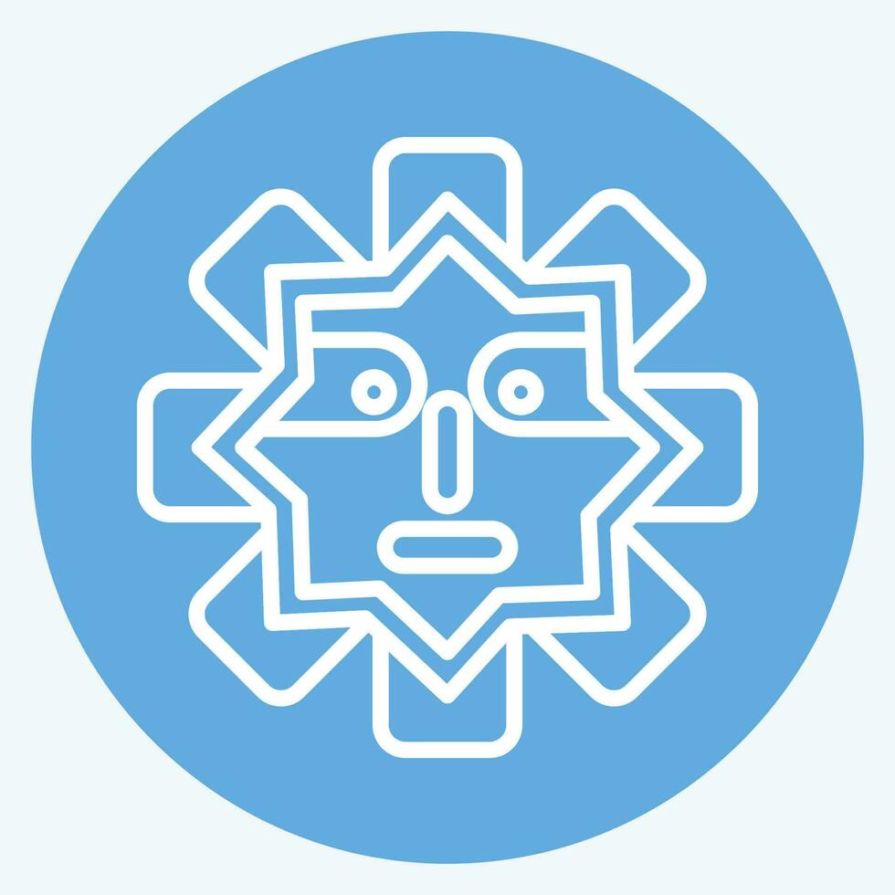 Icon Mask. related to American Indigenous symbol. blue eyes style. simple design editable vector