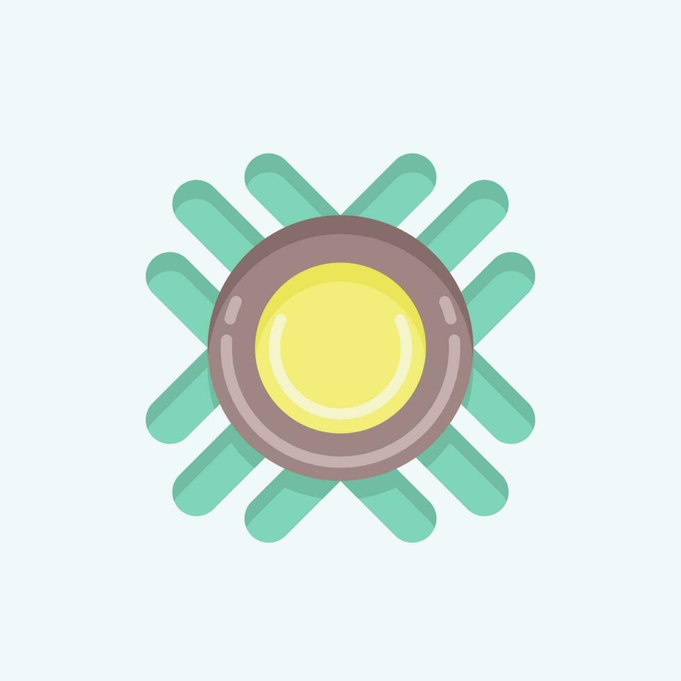 Icon Symbol. related to American Indigenous symbol. flat style. simple design editable vector