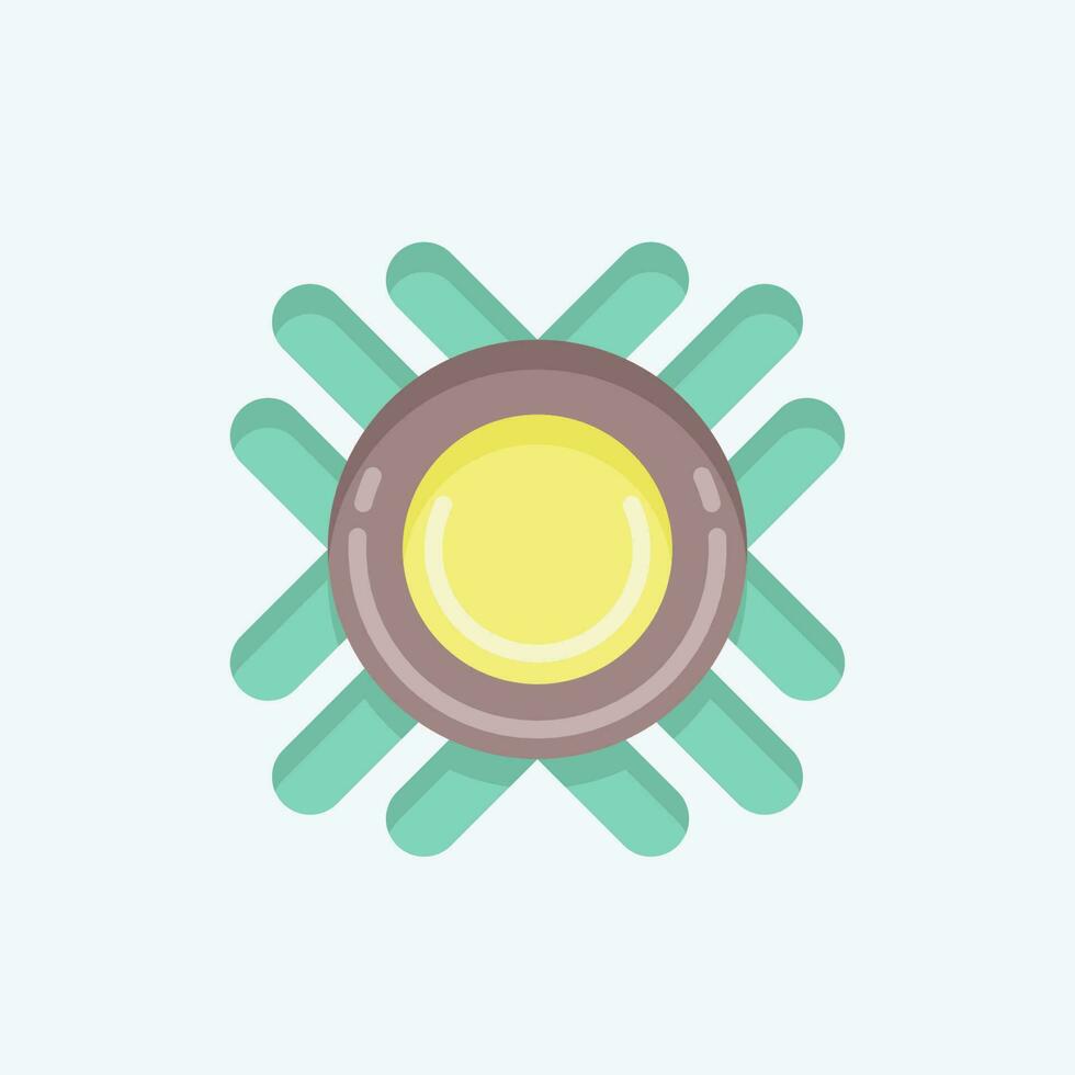 Icon Symbol. related to American Indigenous symbol. flat style. simple design editable vector