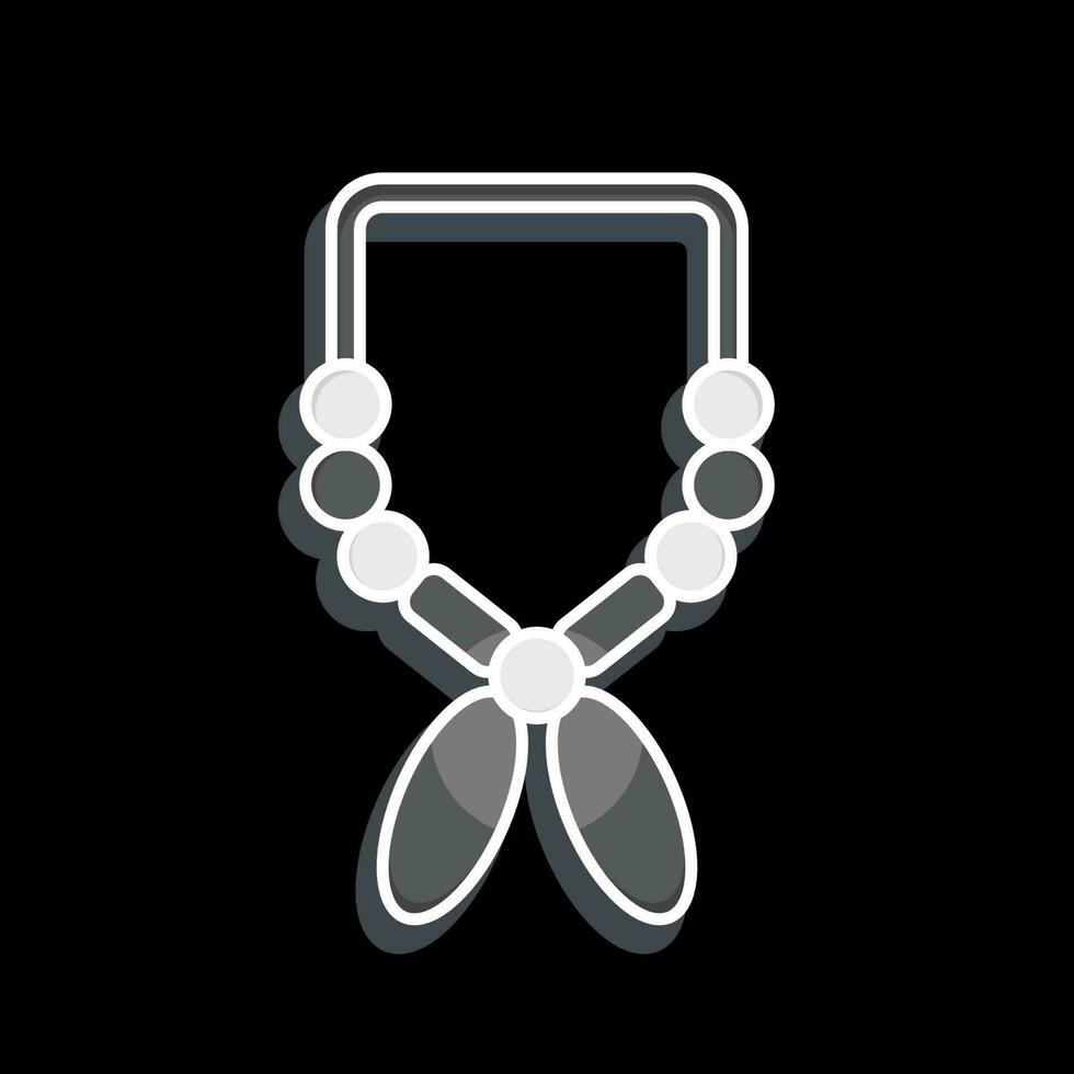 Icon Necklace. related to American Indigenous symbol. glossy style. simple design editable vector