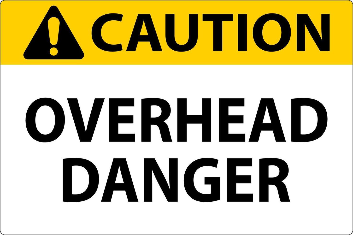 Symbol Caution Sign Overhead Danger vector