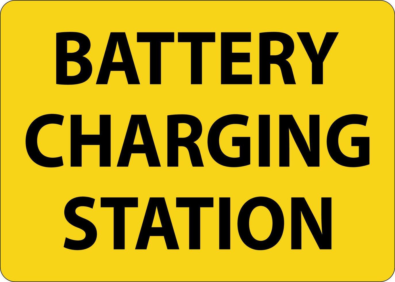 Battery Charging Area Sign Battery Charging Station vector