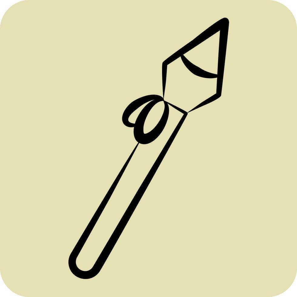 icono lanza. relacionado a americano indígena símbolo. mano dibujado estilo. sencillo diseño editable vector