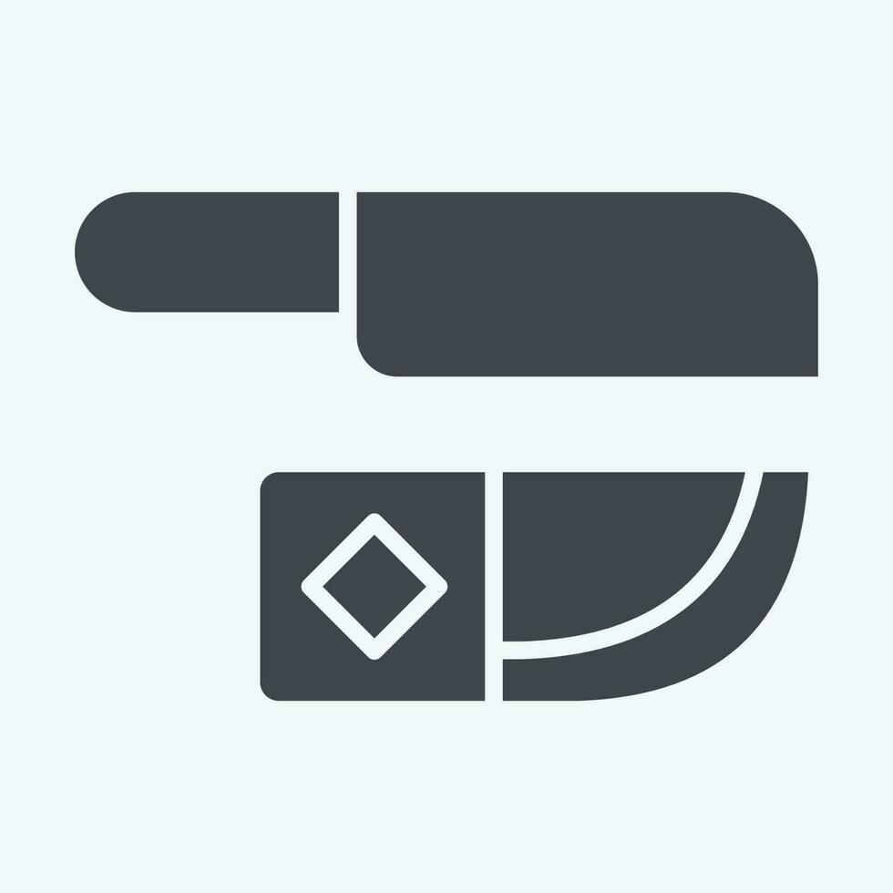 Icon Knife. related to American Indigenous symbol. glyph style. simple design editable vector