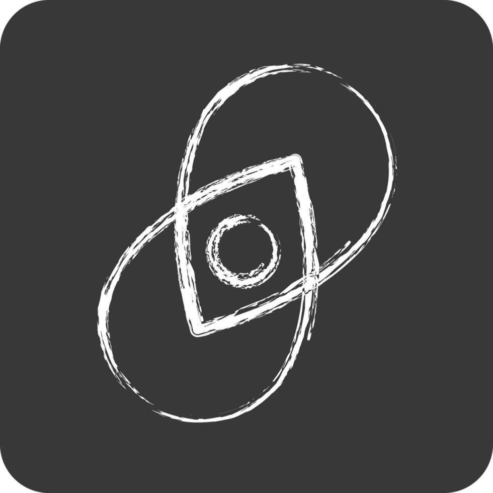 Icon Logo. suitable for Branding symbol. chalk Style. simple design editable. design template vector
