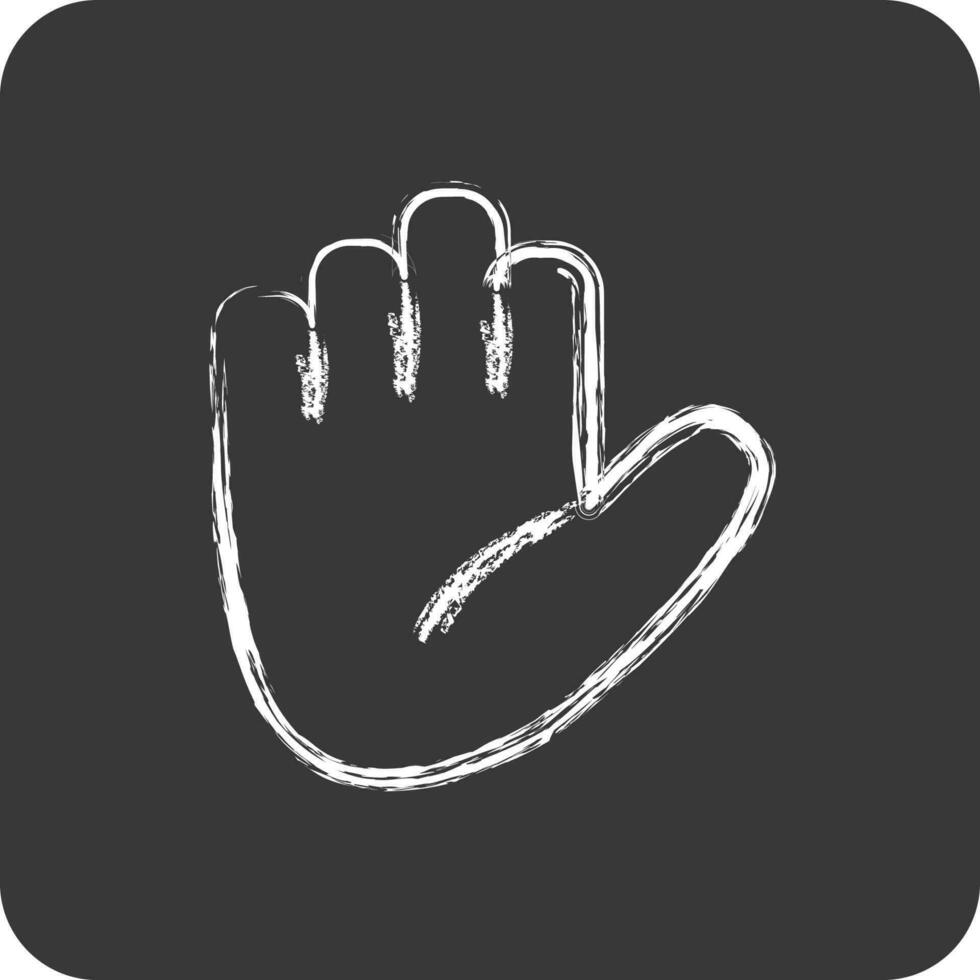 Icon Stop. suitable for Security symbol. chalk Style. simple design editable. design template vector