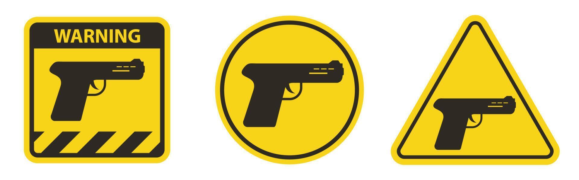 icono de pistola aislado sobre fondo blanco vector