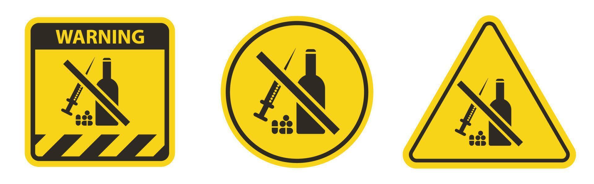 Notice Sign Drug Free Zone vector