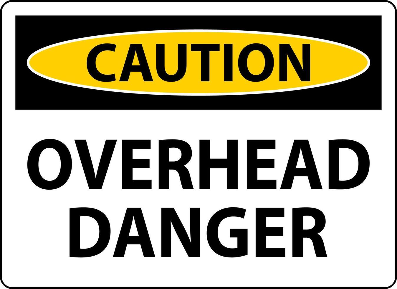 Symbol Caution Sign Overhead Danger vector