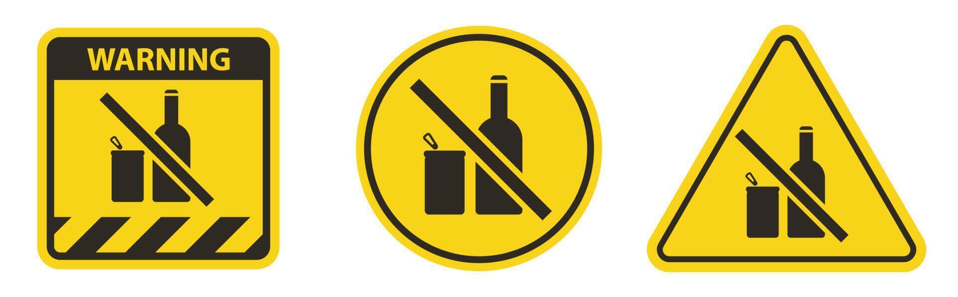 No alcohol sign, No Drinking alcohol vector